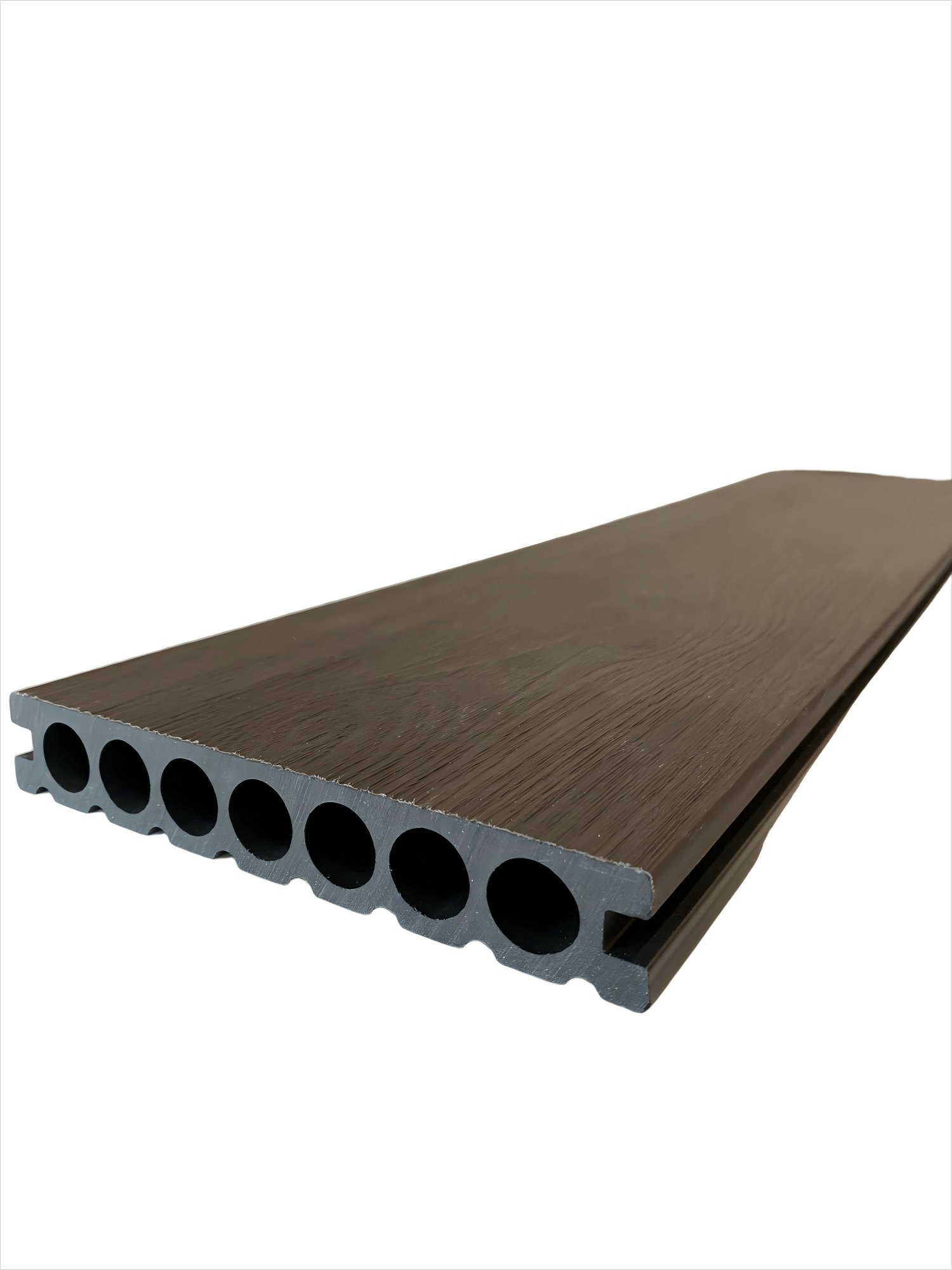 Durable round hole WPC decking for high-traffic areas