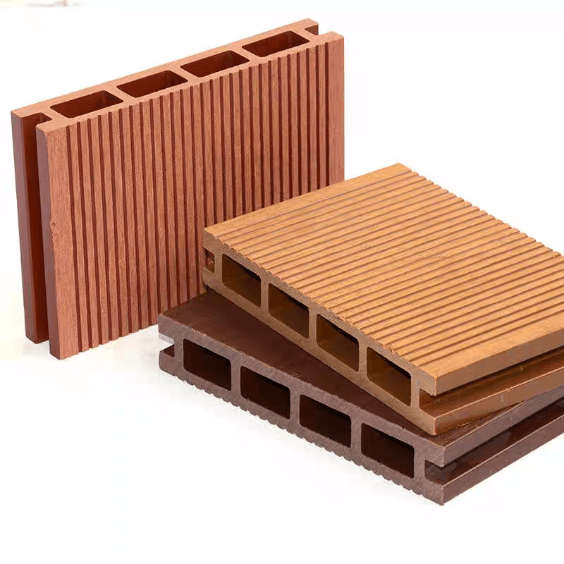 Square hole WPC flooring installation