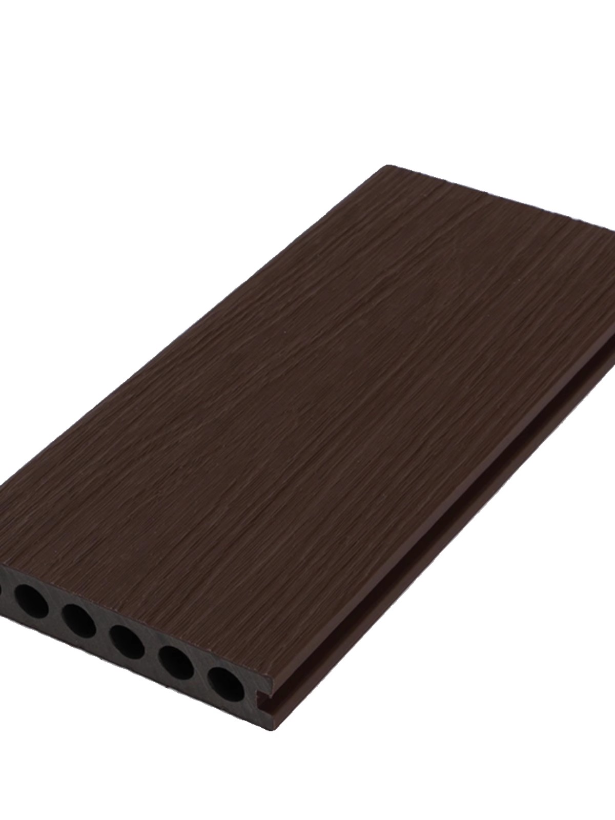Co-extruded circular hole flooring