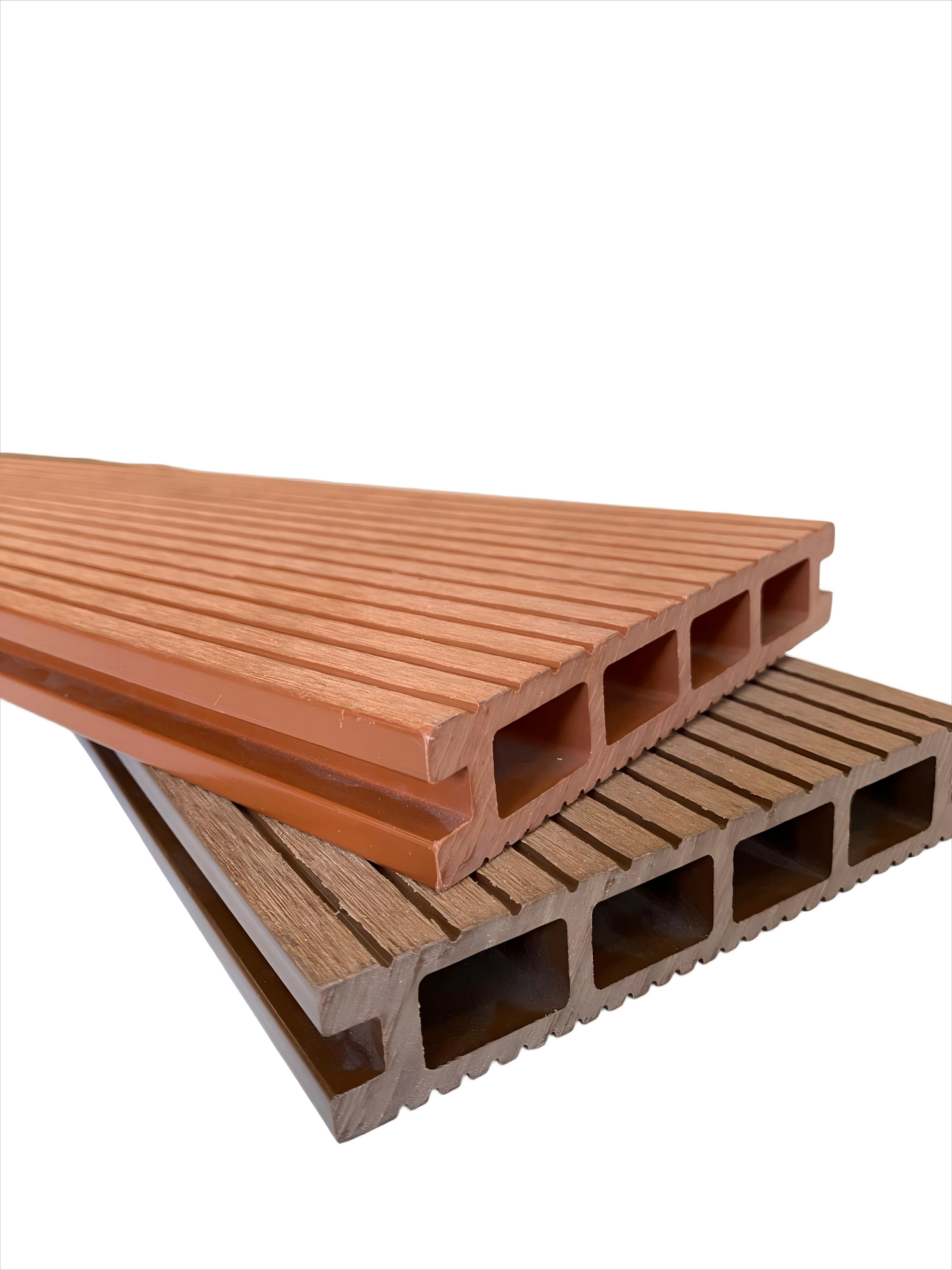 Outdoor WPC wood-plastic composite flooring installation